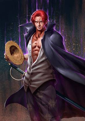 Shanks One Piece Straw Hat Haki Matte Finish Poster Paper Print