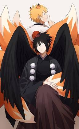 Naruto Uchiha Sasuke Uzumaki Naruto Wings Matte Finish Poster Paper Print