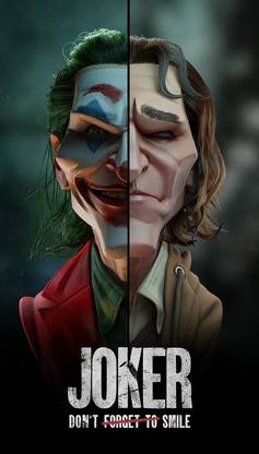 Joker 2019 Movie Joker Smile Digital Art Poster Hd Matte Finish Poster Paper Print