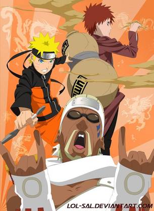 Naruto Shippuden Gaara Naruto Uzumaki Jinchuuriki Killer Bee Matte Finish Poster Paper Print