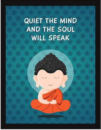 Chaka Chaundh ? Buddha Quotes Frames ? Buddha quotes poster with frame - Gautam Buddha frame with quotes for home decor - Buddha motivational quotes frames Paper Print