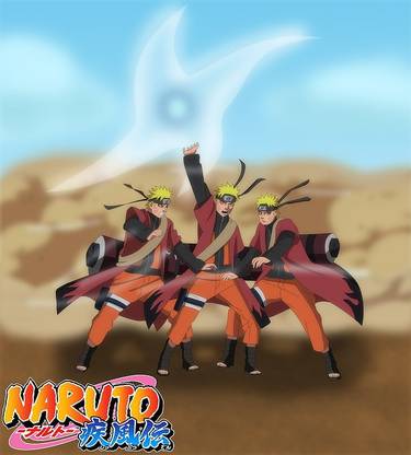 Naruto Shippuden Sage Mode Rasenshuriken Naruto Uzumaki Matte Finish Poster Paper Print
