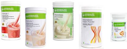 Herbalife Nutrition Formula 1 Strawberry & Vanilla + Protein Powder 400G + Shake Mate + Afresh Lemon Protein Shake