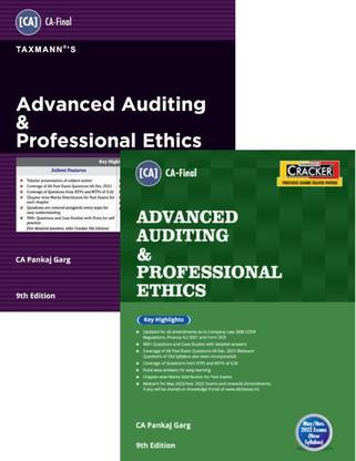 Combo Advanced Auditing And Professional Ethics Main Book & Cracker CA Final New Syllabus By Pankaj Garg Applicable For May 2022 Exam