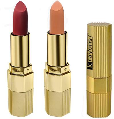 KRAYONS Desire Matte Lipstick, Highly Pigmented, Longlasting, Combo ,Pack of 2