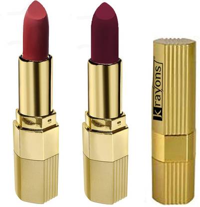 KRAYONS Desire Matte Lipstick, Highly Pigmented, Longlasting, Combo ,Pack of 2