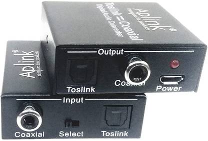APLINK Coaxial RCA Audio Signal to Optical SPDIF Toslink Digital Audio Signal Converter Media Streaming Device