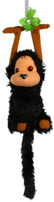 nitu Black Hanging Monkey Bandar Ape Gorilla Soft Stuffed Animal Toy  - 12 inch