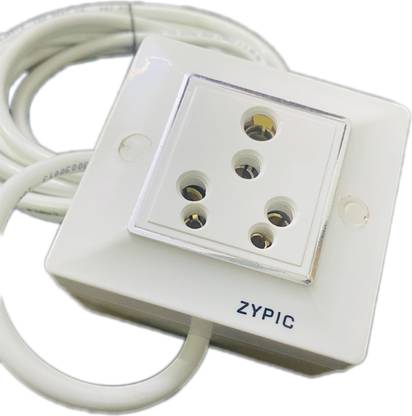 Zypic Electric Extension Board - 16 A Single socket with 5 meter wire for 3 pin plug 1  Socket Extension Boards