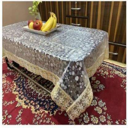 Cartharman Printed, Self Design, Fleur-de-lis 4 Seater Table Cover