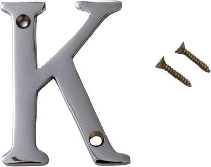 Wigano Brass Chome Finish Stylish House,Flat,Door Number Alphabet K Sign