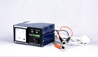 THUNDERTECH VEHICLE BATTERY CHARGER 12 VOLT 8 AMP WITH AUTOMATIC CUT OFF SYSTEM 7 - 220 Ah Battery for All Vehicles