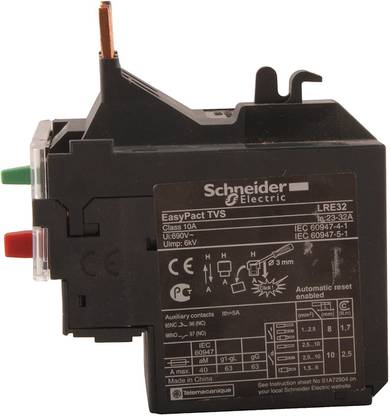 Schneider Electric LRE32 THERMAL OVERLOAD RELAY 23...32A 3 Pole Wire Connector