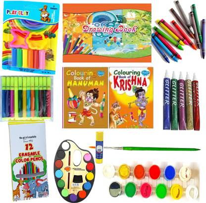 anjanaware Colouring kit| Painting Kit | Art Set |colouring book Colours Set For Kids