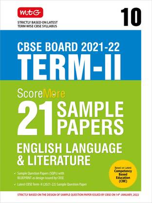 Class 10-Score More 21 Sample Papers Cbse Term 2- English Language & Literature