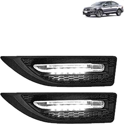 aksmit Car Side Fender Light with 3 Colour Led Indicator Light (Black) For Virtus Car Dash Indicator Lamp