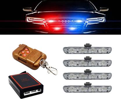 AutoPowerz Red & Blue Multi-function Strobe Light With Remote Car Fancy Lights