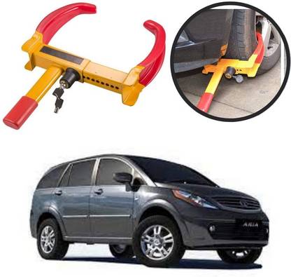 Oshotto Anti Theft Wheel Tyre Lock Clamp For TATA-ARIA Universal Yellow Anti Theft Car Wheel Tyre Lock Wheel Lock