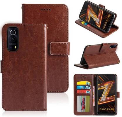 iQOO Z3 5G Leather Flip Cover
