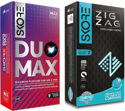 SKORE Duomax + Zig Zag Condom
