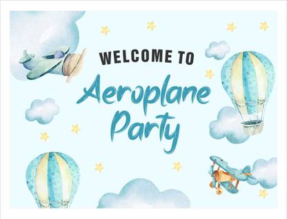 Theme My Party welcome board cut out vinyl print on sunboard Cardboard Cut-outs