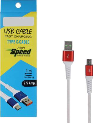 MOBIBASICS USB Type C Cable 1 m 2.5 Amp. USB Cable Fast charging Type C -Cable High Speed technology For Feature