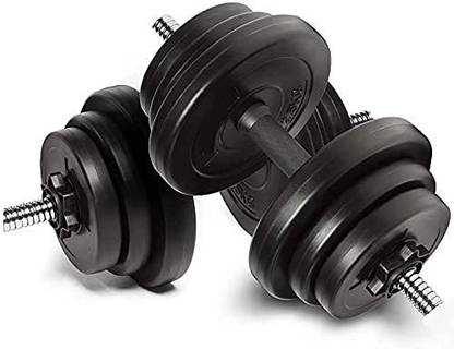 LCARNO Home Gym Set, Rubber Dumbbell Set, Rubber Dumbbell Plates (1KG X 4PCS) Adjustable Dumbbell