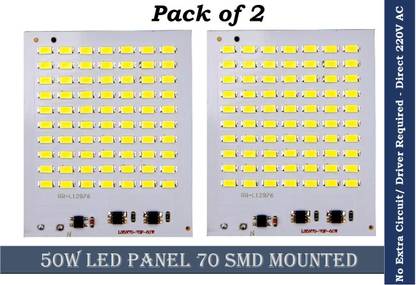 SG Flash (Pack of 2) 70 SMD led circuit board kit for 50 watt led lightLed Panel Electronic Components Electronic Hobby Kit