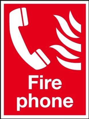 SRG INFOTECH Fire phone sign BOARD Emergency Sign