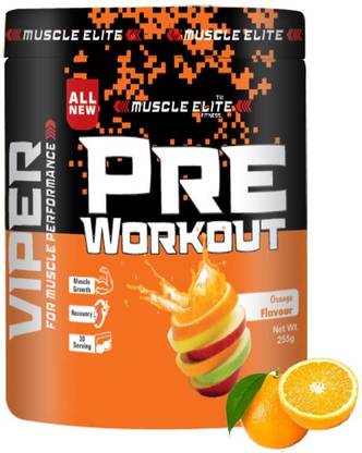 MUSCLE ELITE FITNESS Orange Pre Workout Supplement to Boost Your Energy Increased Endurance X1 Energy Drink