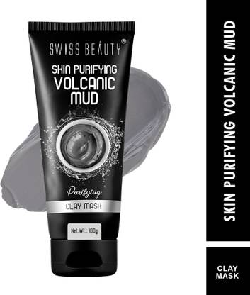SWISS BEAUTY Skin Purifying Clay Mask for Face (Volcanic Mud, 100g)