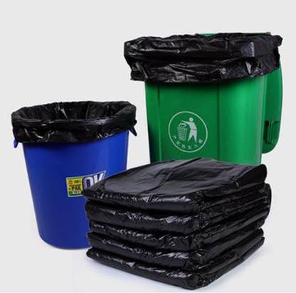 manas venture Dustbin Bags Large Size 30"*50" Inch 75+ Micron Total Recycle Large 50 L Garbage Bag  Pack Of 15