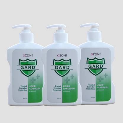 OZONE GARD Germ Protection Liquid Hand Wash 300 Ml (Pack of 3) Hand Wash Pump + Refill