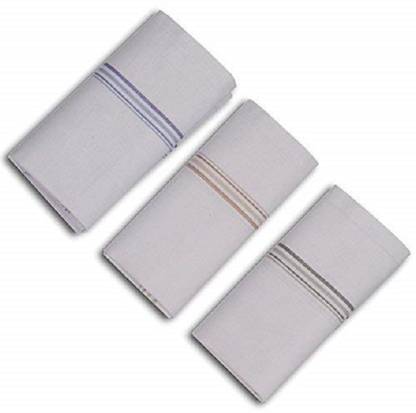 SINGING NOISE 100% Combed Cotton Premium Collection Handkerchiefs Hanky For Men ["White"] Handkerchief