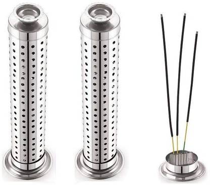 Revv Up Agarbatti stand with ash catcher | Incense stick holder | Incense burner Stainless Steel Incense Holder Set