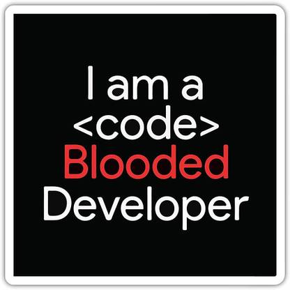Signoogle Blooded Developer Quotes Laptop Stickers for Programmers Laptop Sticker Vinyl Laptop Decal 15
