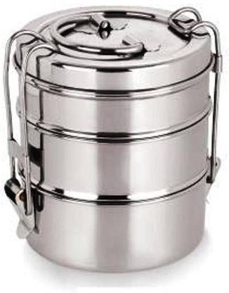NEELAM Tiffin Plate 3 Containers Lunch Box