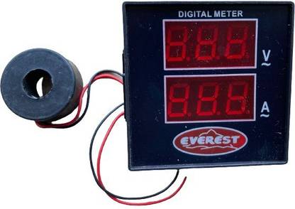 EVEREST Digital Ampere and Volt meter with CT Voltmeter