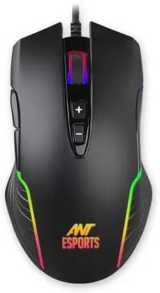 Ant Esportss GM500RGB 1000 Hz Polling Rate 4000 Dpi for FPS and MOBA Mouse Wired Ambidextrous Optical  Gaming Mouse