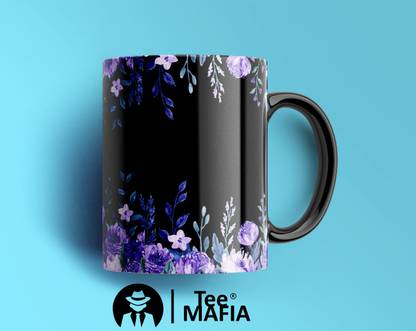 Tee Mafia Flowers Merchandise Inside Black Coffee Ceramic Coffee Mug