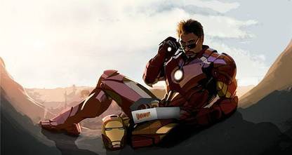 Robert Downey Jr Iron Man Fan Art Tony Stark Matte Finish Poster Paper Print