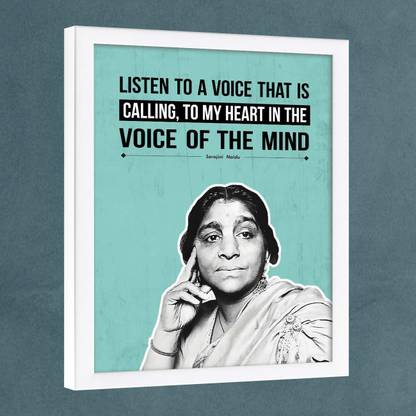 - Sarojini Naidu Quotes poster - motivational quotes frames - poster with frame - Sarojini Naidu Frame – Quotes wall frames Paper Print
