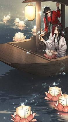 Xie Lian Hua Cheng Tian Guan Ci Fu Boat Lanterns Chinese Outfit Anime Matte Finish Poster Paper Print