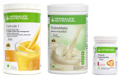 Herbalife Nutrition Formula 1 Shake Mix Mango Flavor+Shake Mate Milk Protein+ Afresh Cinnamon Plant-Based Protein