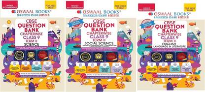 Oswaal Cbse Question Bank Chapterwise Term-Ll, Class 9 (Set Of 3 Books) Science, English Literature & Social Science (For 2022 Exam) (Paperback, Oswaal Books)