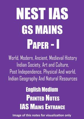 Complete Set Of GS Paper 1 Notes By Nest IAS For Mains