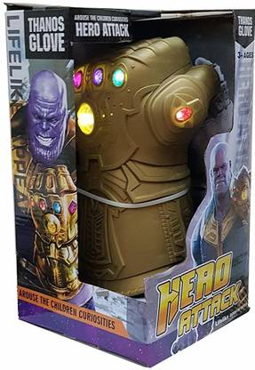 The Simplifiers Infinity Gauntlet Thanos hand glove with light (Gold)