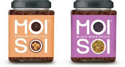 MOI SOI Sichuan Chilli Oil & Black Bean Sauce (Combo of 2) (Cook | Spread | Dip) (Vegan) Sauce & Dip