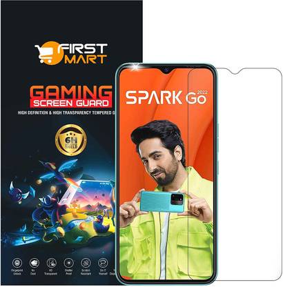 FIRST MART Tempered Glass Guard for Tecno Spark GO 2022, Tecno Spark 7, Tecno Spark 7T, Tecno Spark 8, Tecno Spark GO 2021