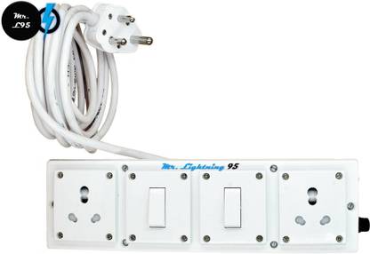 Mr. Lightning 95 (15/16 Amp) Customized Polycarbonate Power Board with Long Wire 1.5 mm 3  Socket Extension Boards